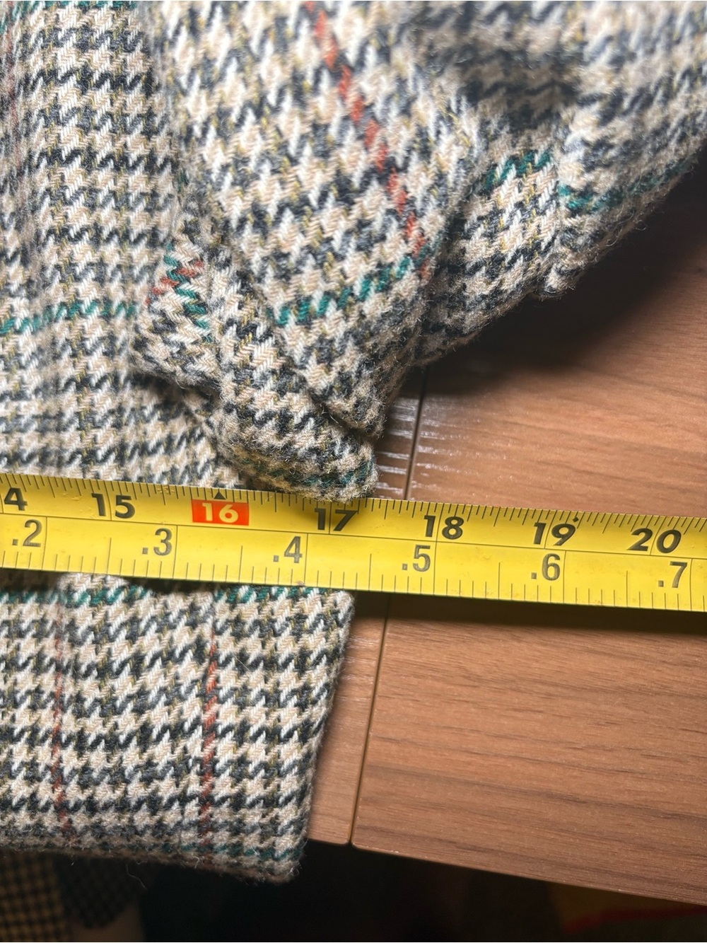Women’s Wool Blend Houndstooth Plaid Blazer Heritage Preppy Quiet Luxury - Picture 10 of 12